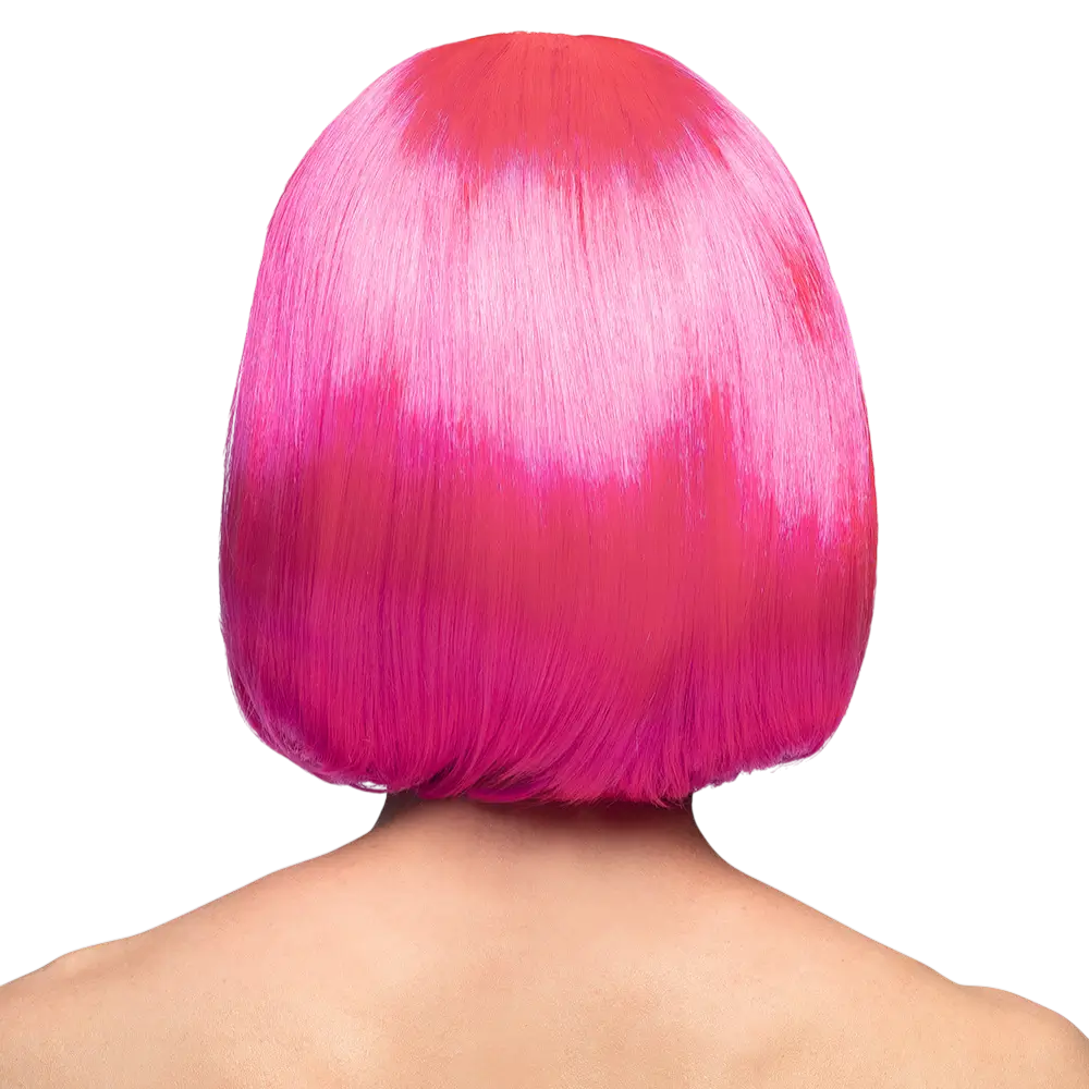 Peluca rosa fluorescente Cabaret