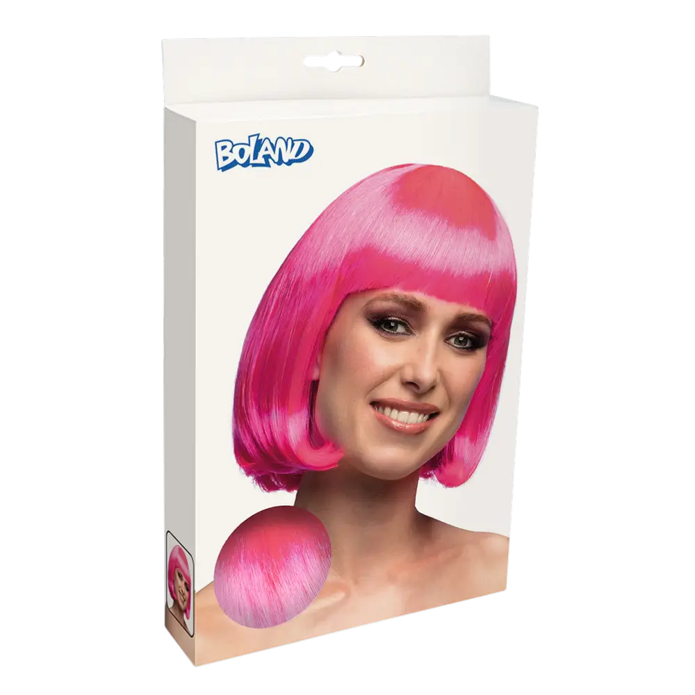 Peluca rosa fluorescente Cabaret