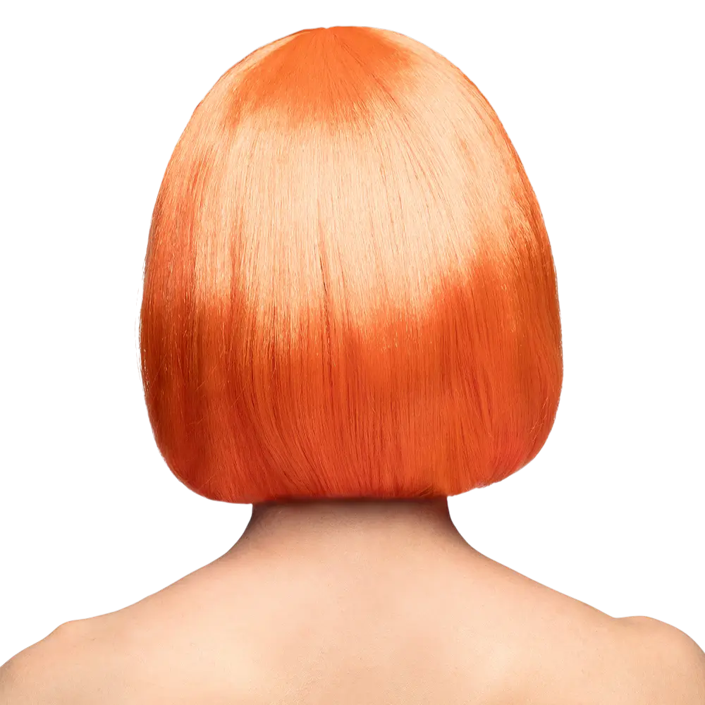 Peluca de Cabaret naranja fluorescente