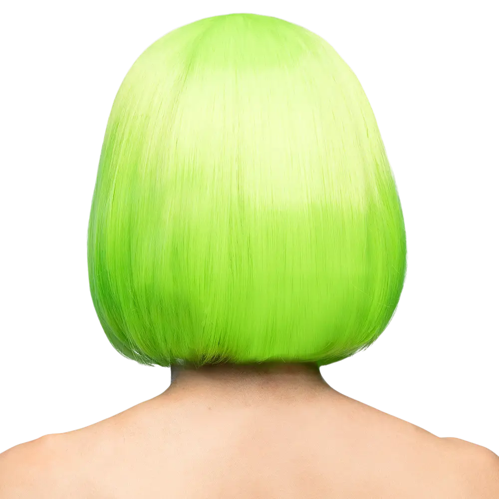 Peluca de Cabaret verde fluorescente