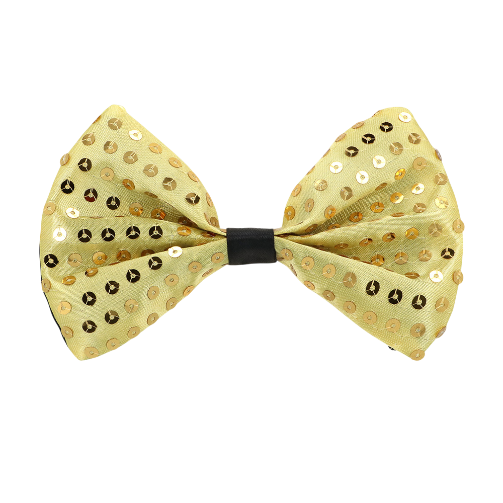 Chaleco de lentejuelas y pajarita “Spangles” – Talla M/L – Oro
