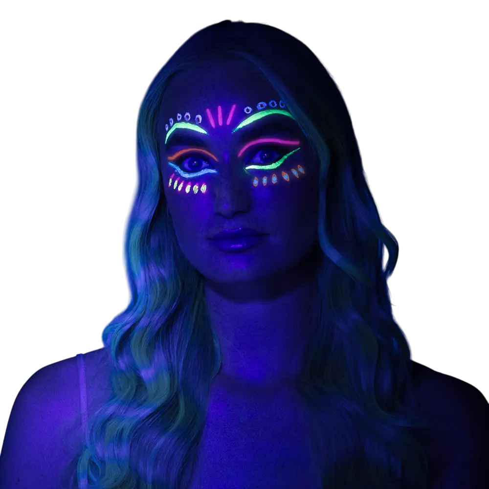 Set de maquillaje UV neón