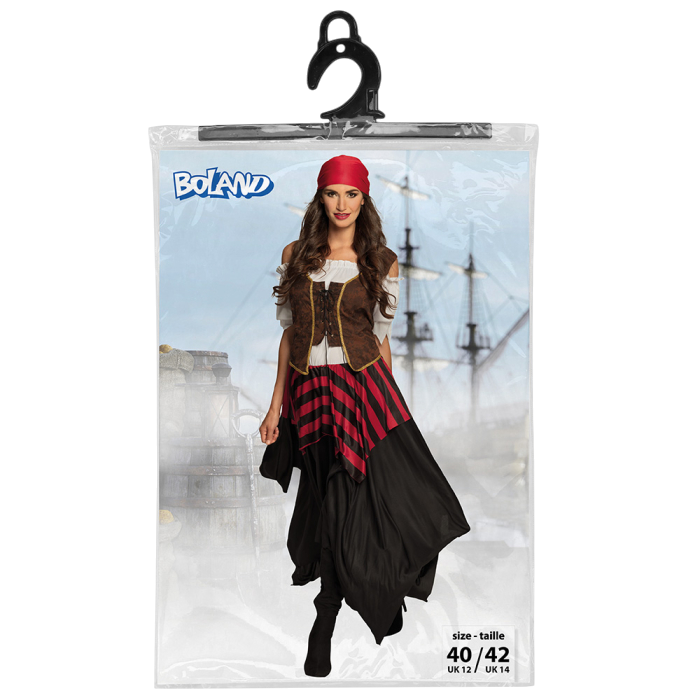 Disfraz de pirata "Tornado" para mujer - Vestido corsé estilo pirata - Talla 40/42