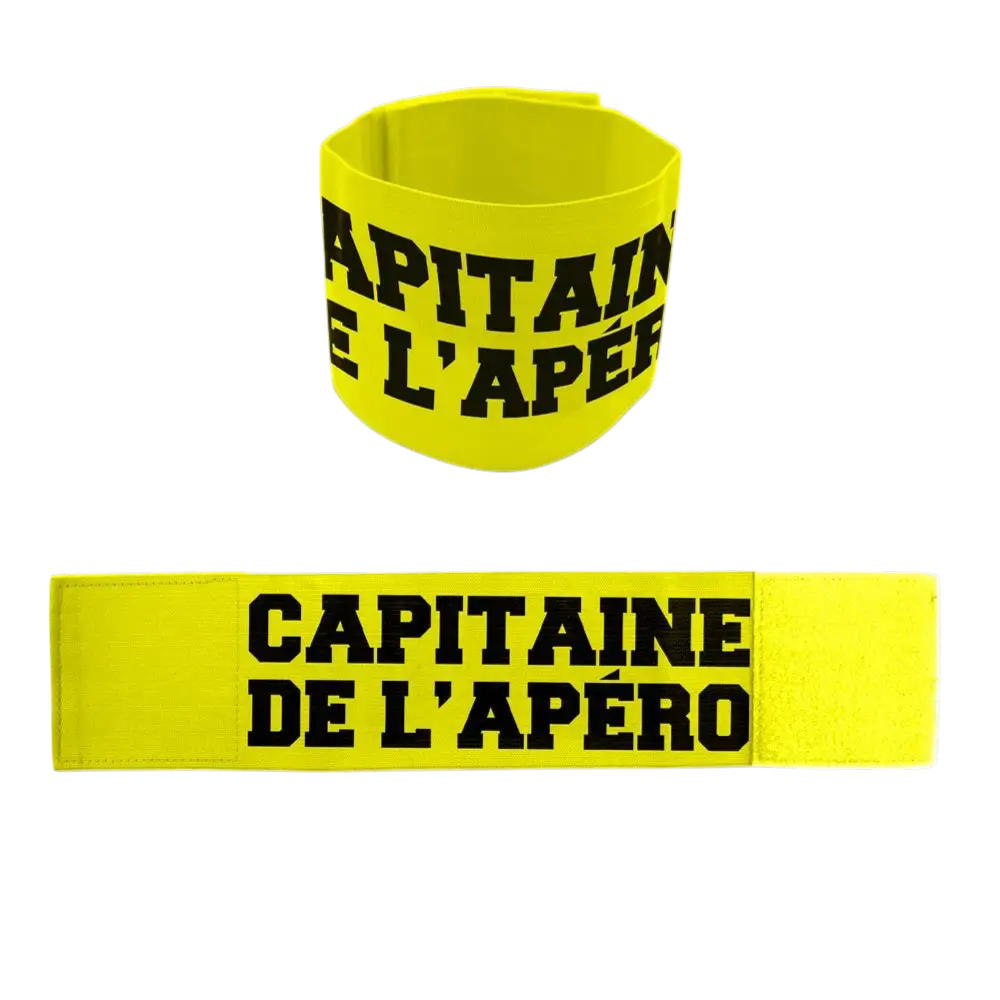 Brazalete amarillo "Capitán del aperitivo" - EVG y accesorio de noche