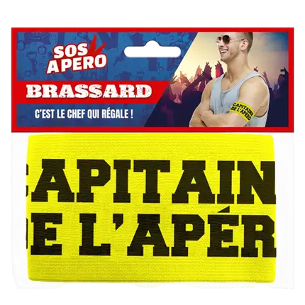 Brazalete amarillo Capitán del aperitivo - EVG y accesorio de noche