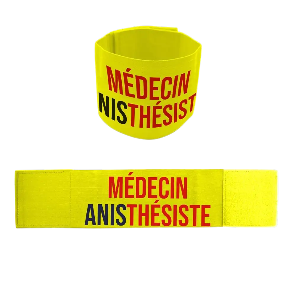 Brazalete de aperitivo amarillo "Médico anestesista" - Entretenimiento nocturno humorístico
