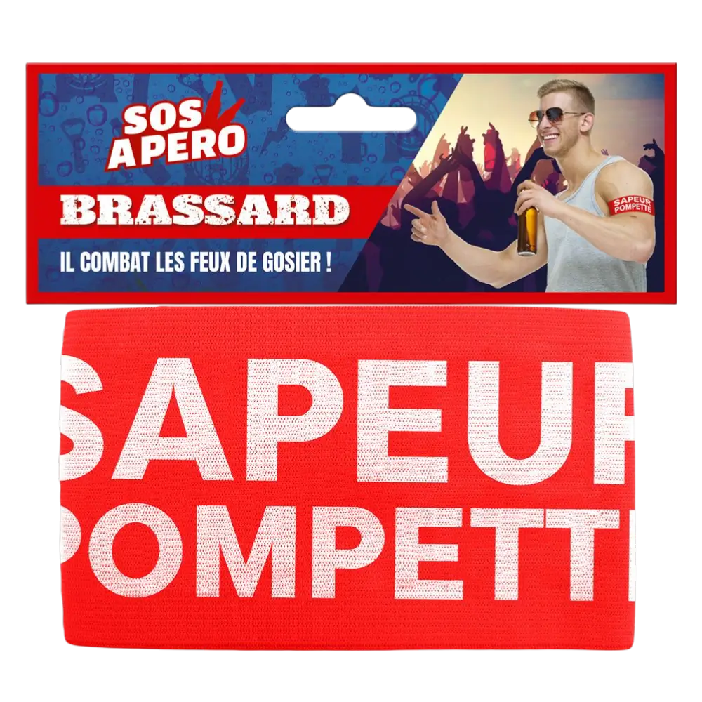 Brazalete de aperitivo "Sapeur Pompette" - Accesorio divertido para cumpleaños y fiestas
