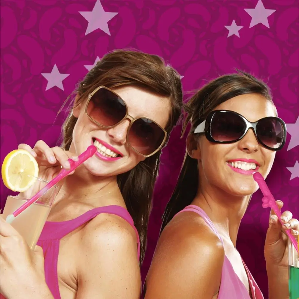 Paquete de 10 pajitas Zizi - Accesorio para cumpleaños y EVP de adultos