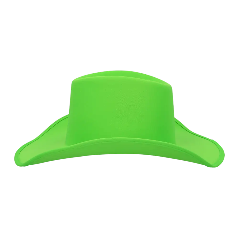 Sombrero vaquero con flecos "Blaze" - Verde fluorescente