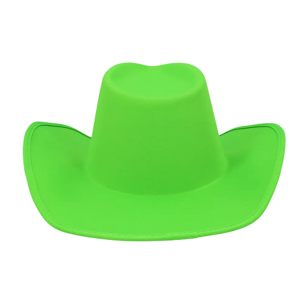 Sombrero vaquero con flecos "Blaze" - Verde fluorescente