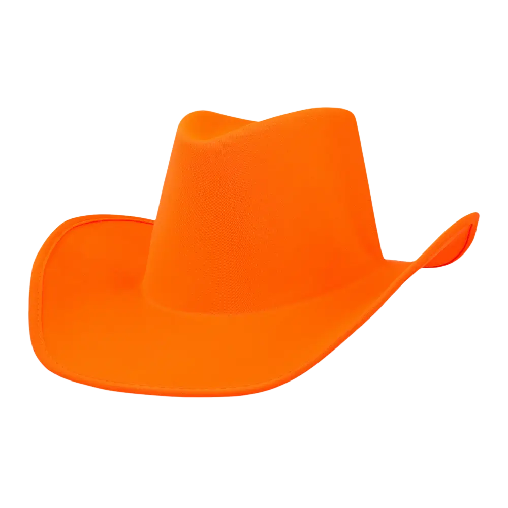 Sombrero vaquero con flecos "Blaze" - Naranja fluorescente