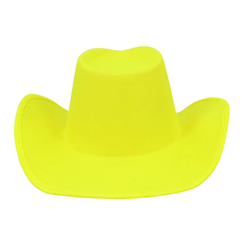 Sombrero vaquero con flecos "Blaze" - Amarillo fluorescente