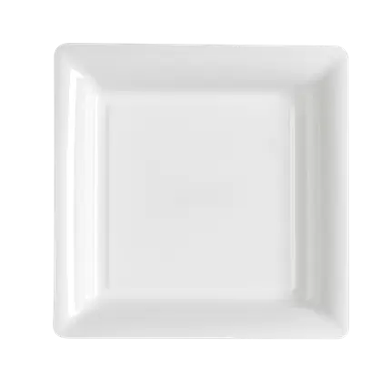 Platos Cuadrados Reutilizables Irrompibles 18 cm Blancos – Vajilla para Fiesta