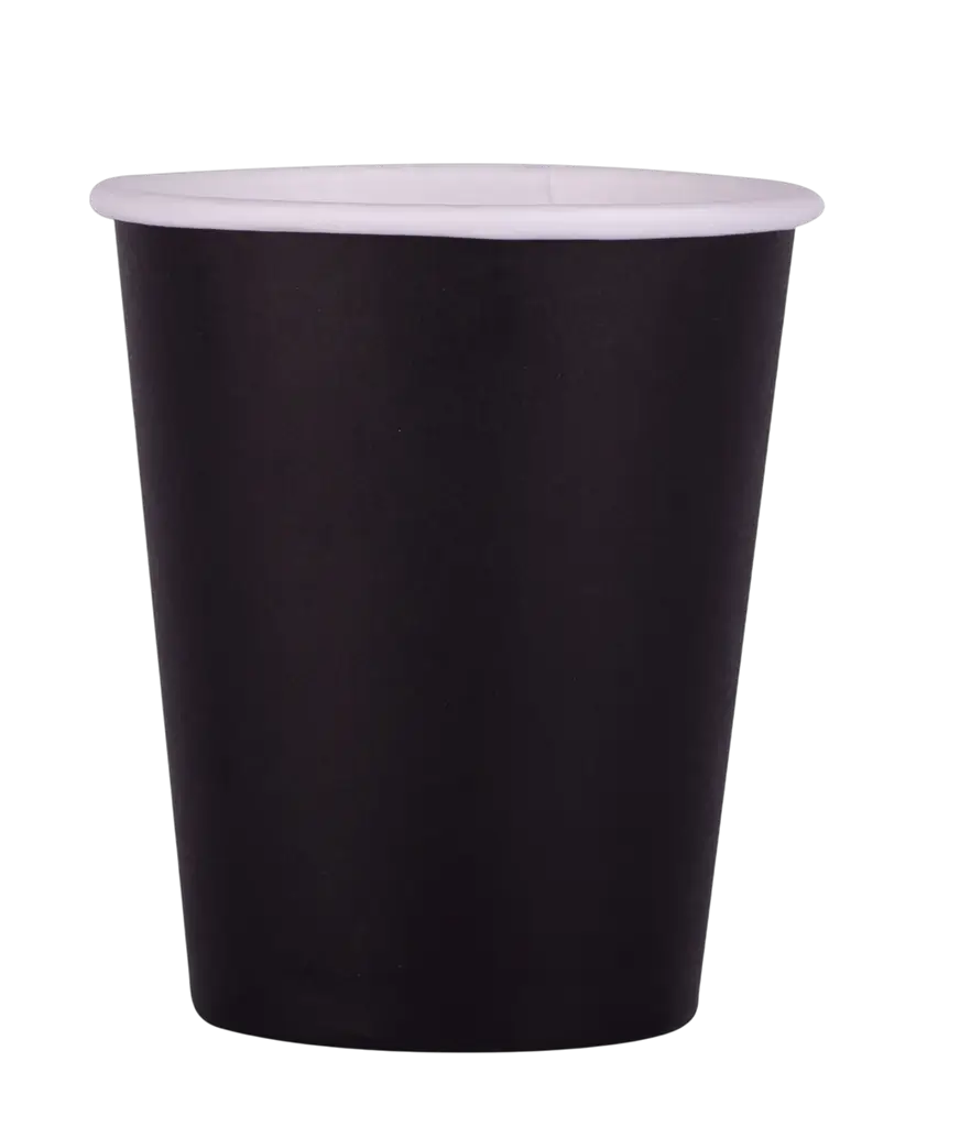 Vasos de Cartón 20 cl Negros – Vasos Desechables para Fiesta