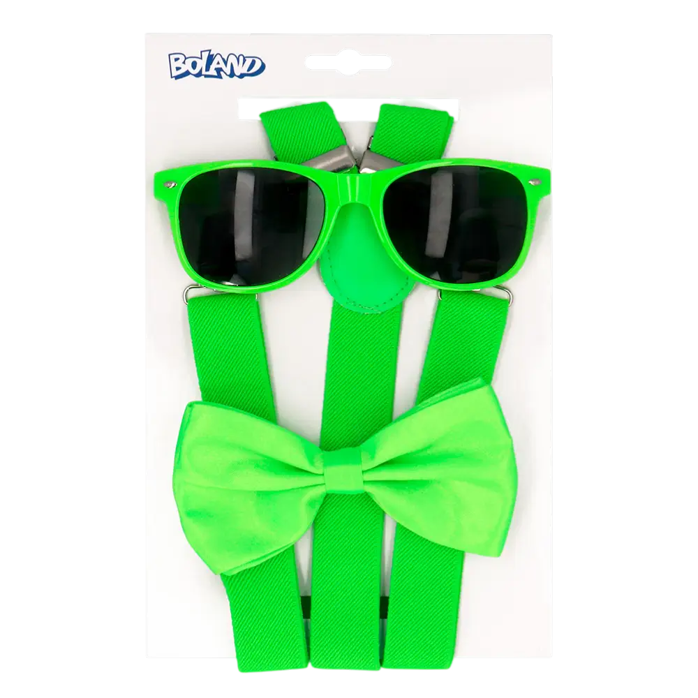 Kit de accesorios fluorescentes para fiestas y disfraces - Verde fluorescente