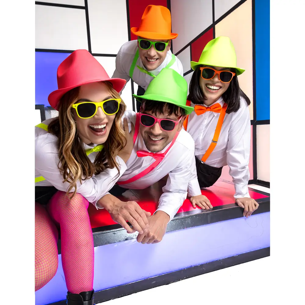 Kit de accesorios fluorescentes para fiestas y disfraces - Verde fluorescente