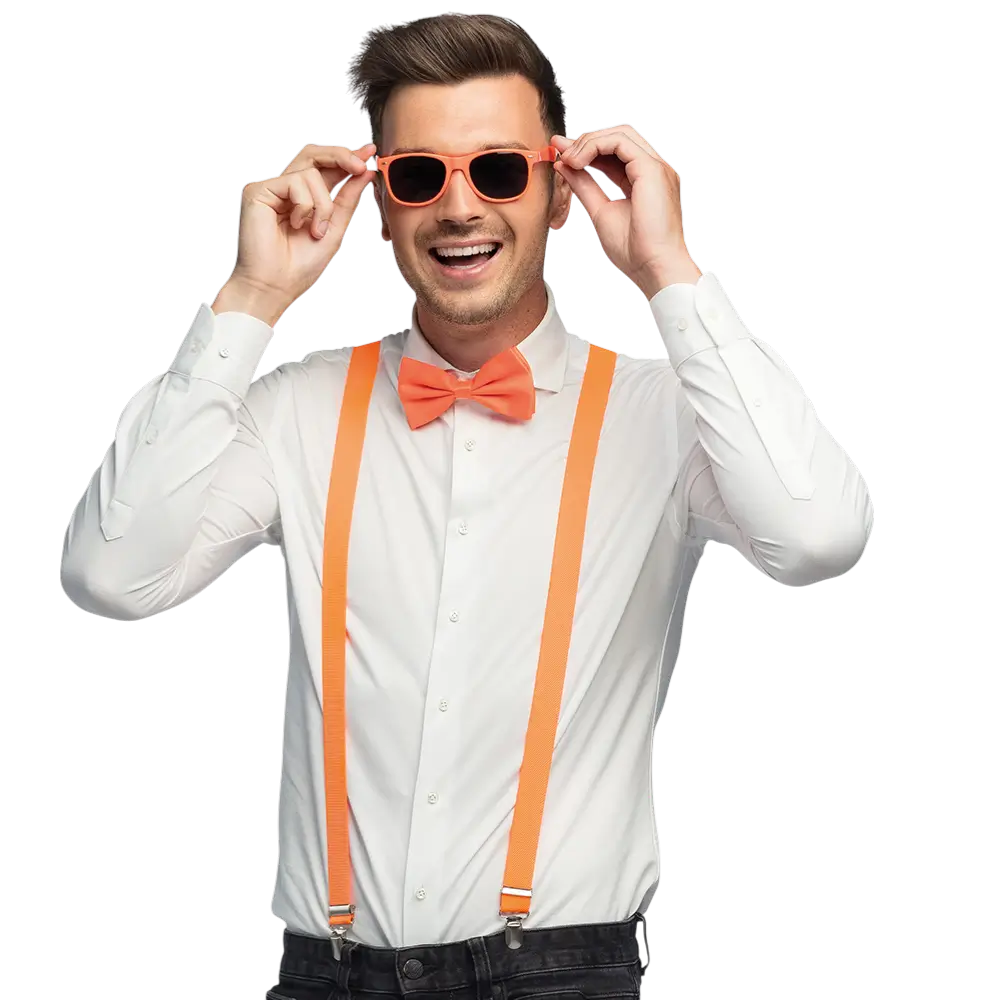 Kit de accesorios fluorescentes para fiestas y disfraces - Naranja fluorescente