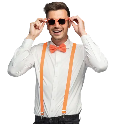 Kit de accesorios fluorescentes para fiestas y disfraces - Naranja fluorescente