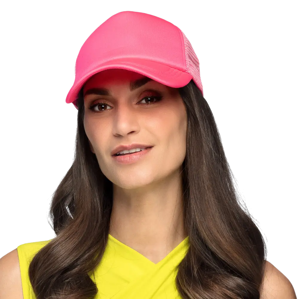 Gorra fluorescente para fiestas y disfraces - Rosa fluorescente