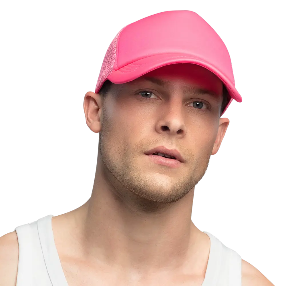 Gorra fluorescente para fiestas y disfraces - Rosa fluorescente