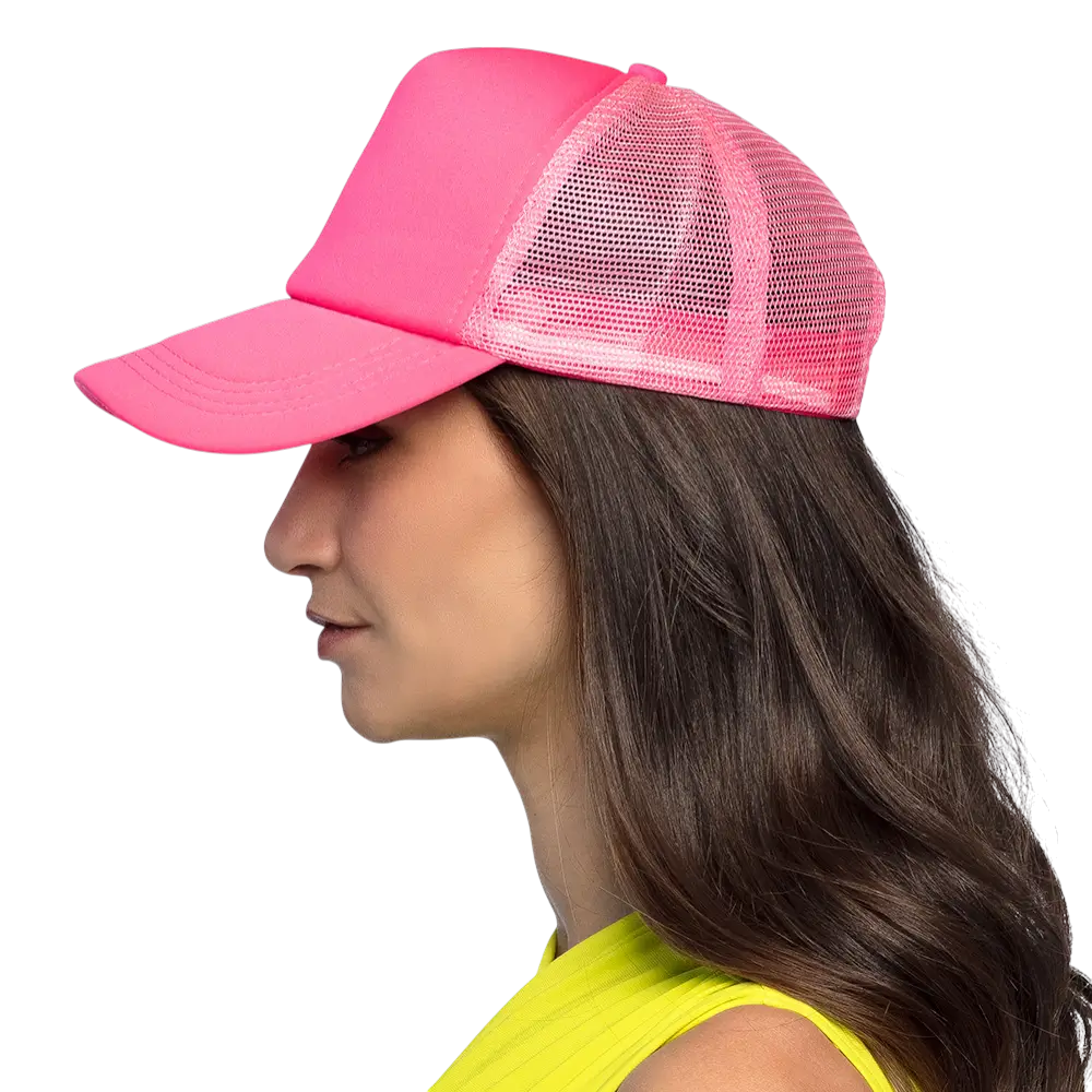 Gorra fluorescente para fiestas y disfraces - Rosa fluorescente