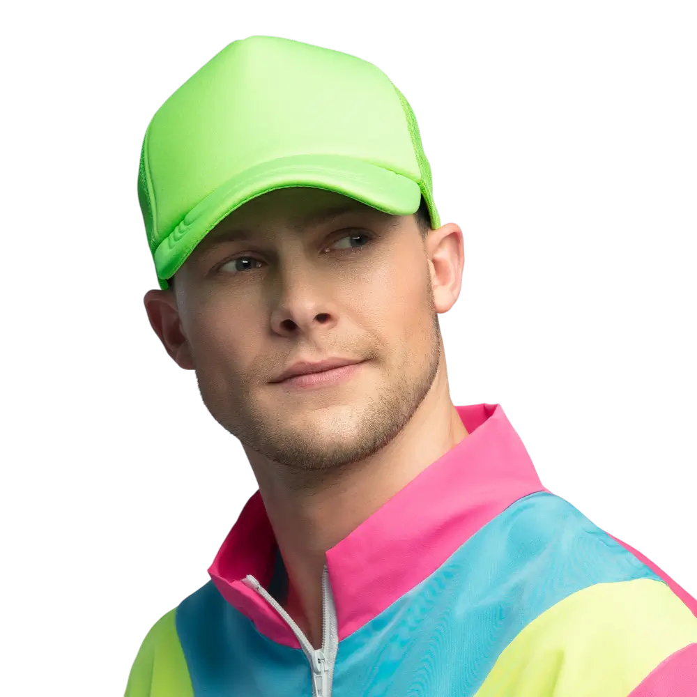Gorra fluorescente para fiestas y disfraces - Verde fluorescente