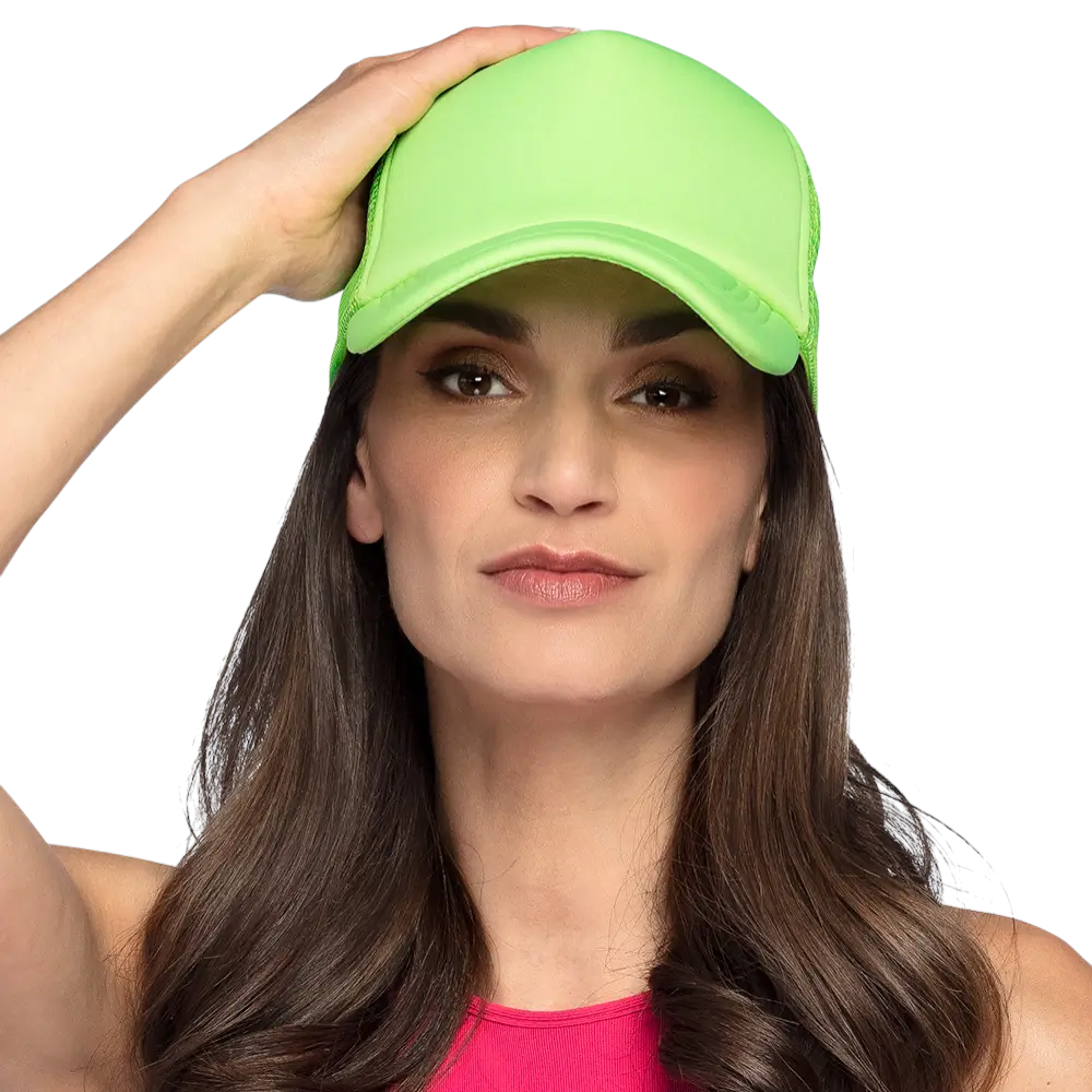 Gorra fluorescente para fiestas y disfraces - Verde fluorescente