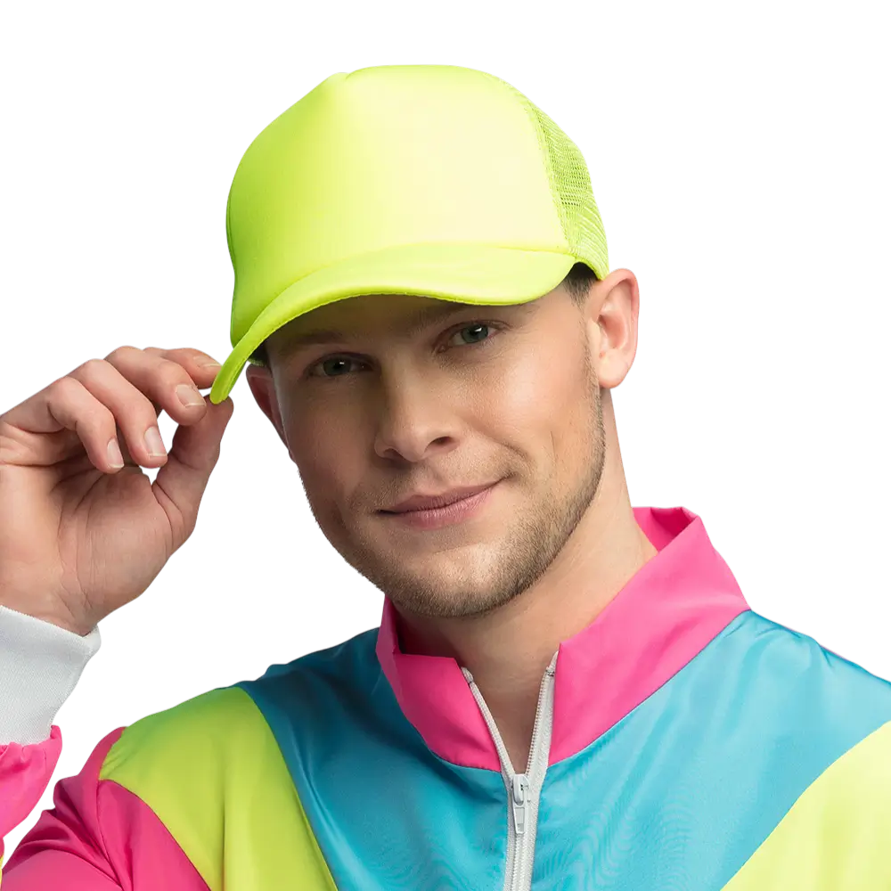 Gorra fluorescente para fiestas y disfraces - Amarillo fluorescente