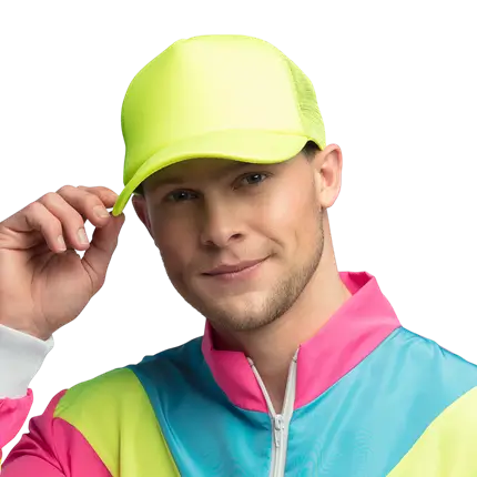 Gorra fluorescente para fiestas y disfraces - Amarillo fluorescente