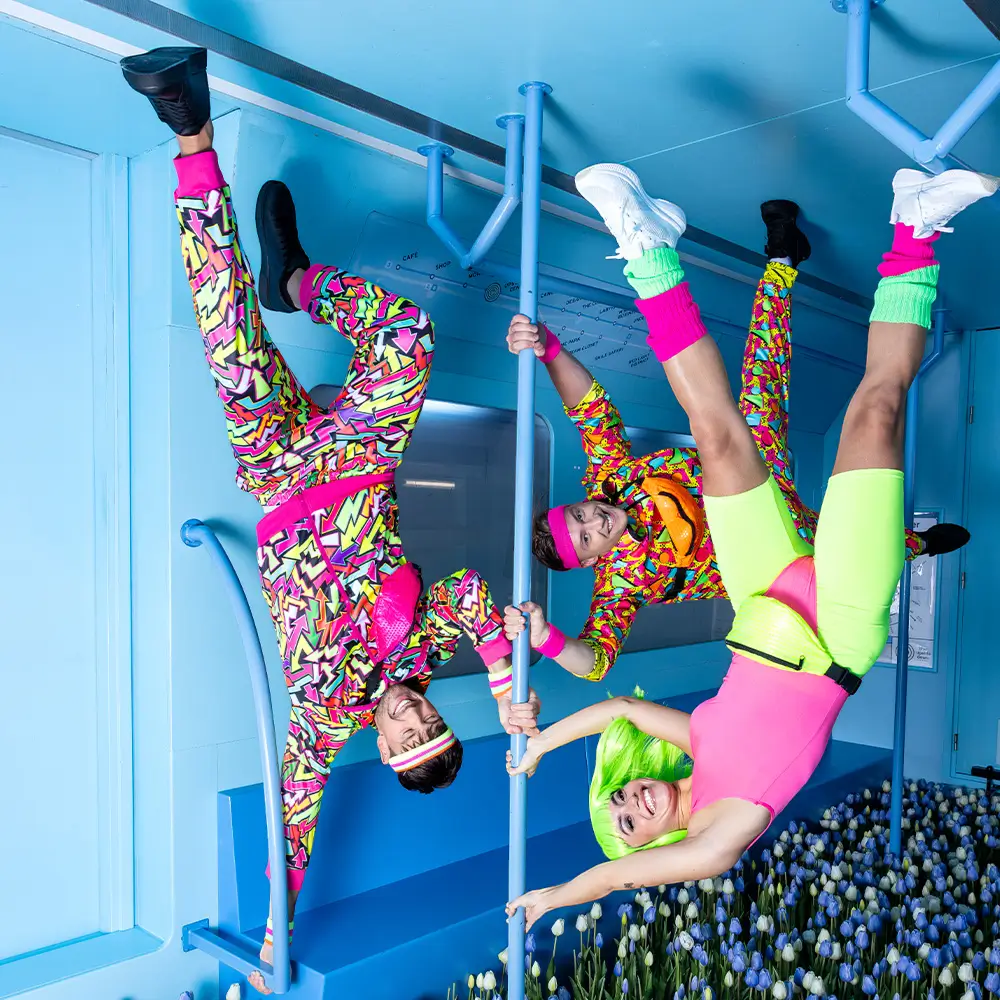 Riñonera de lentejuelas para fiestas y disfraces - Naranja fluorescente