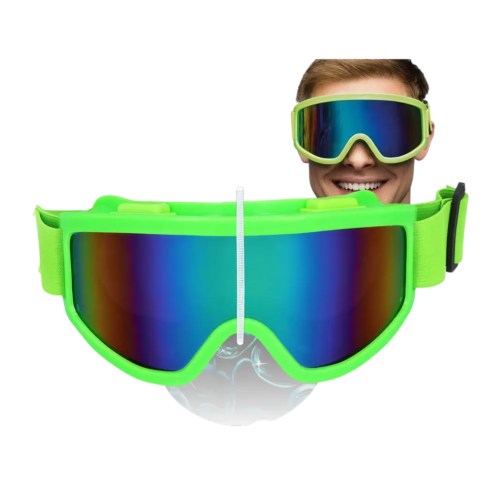 Gafas de esquí para fiestas y disfraces - Verde fluorescente
