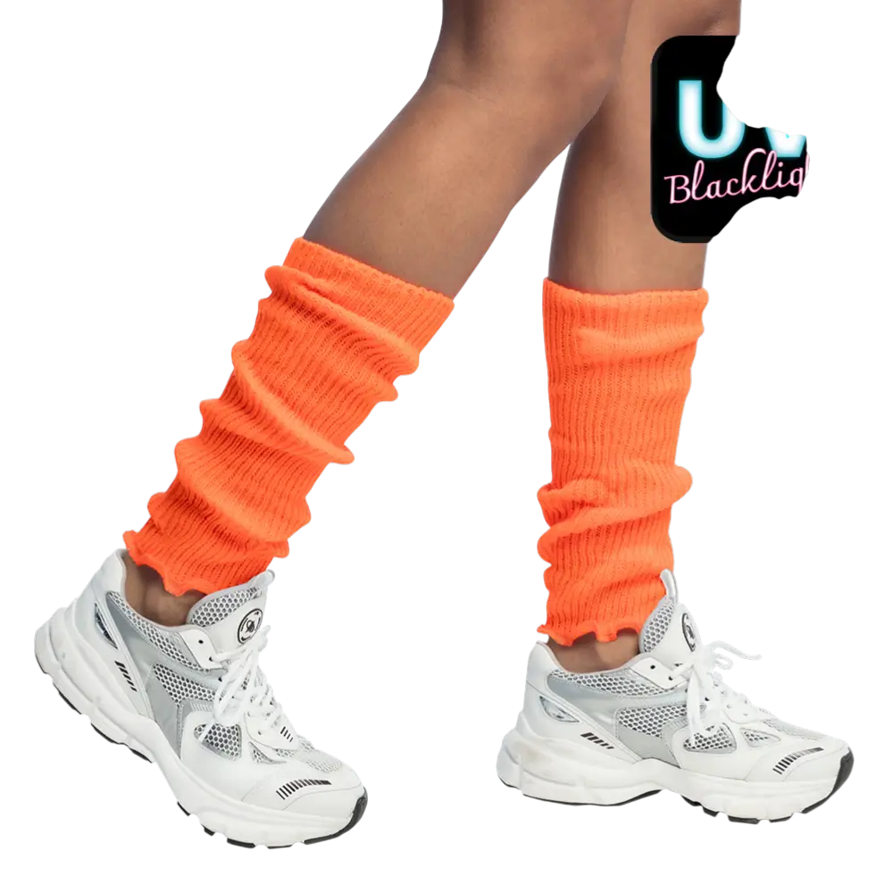 Calientapiernas UV Naranja Fluorescente - Accesorio Disco 80's