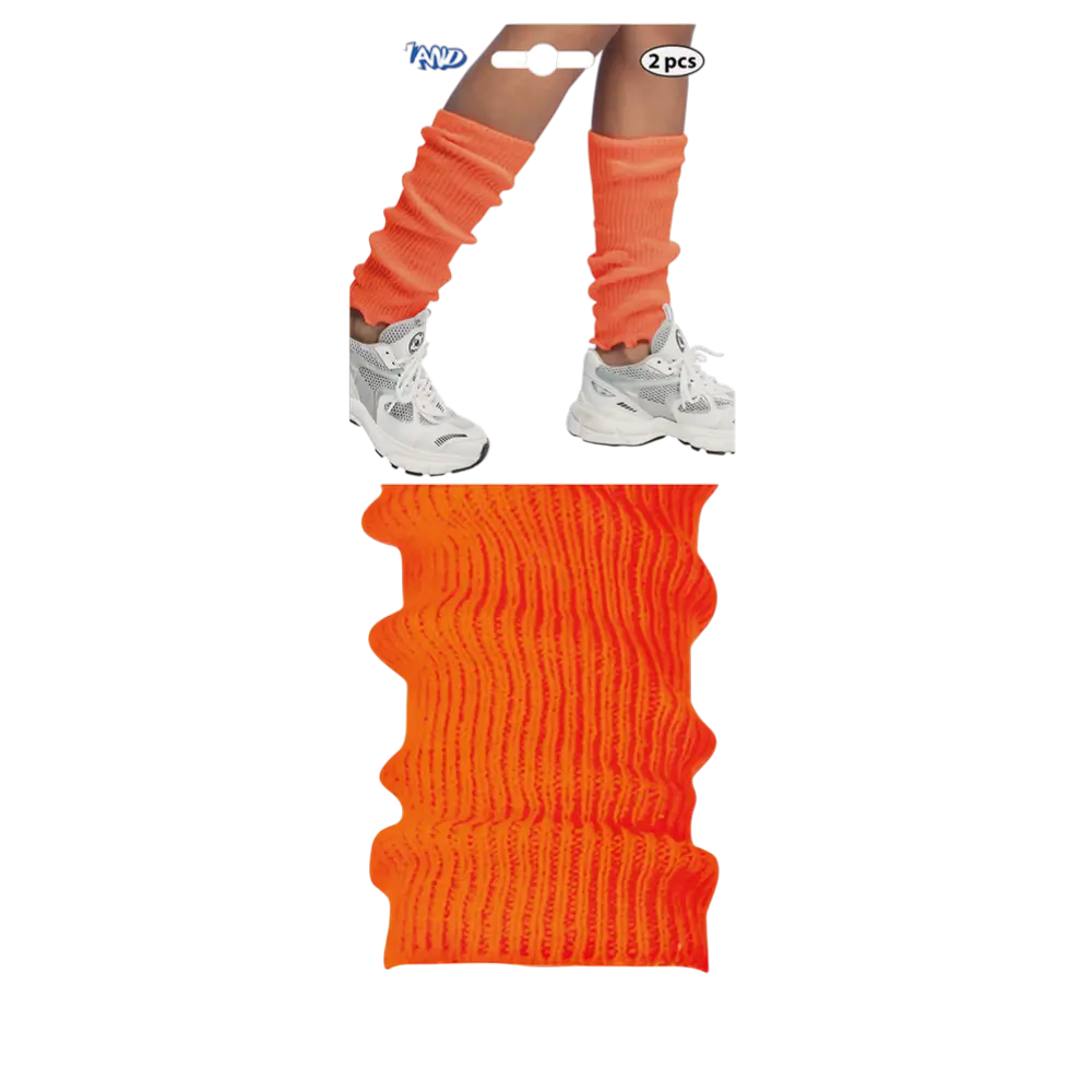 Calientapiernas UV Naranja Fluorescente - Accesorio Disco 80's
