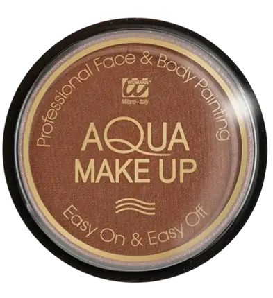 Maquillaje Cara Agua Marrón - Aqua Makeup 10 ml - Cumpleaños Carnaval Halloween Supporter