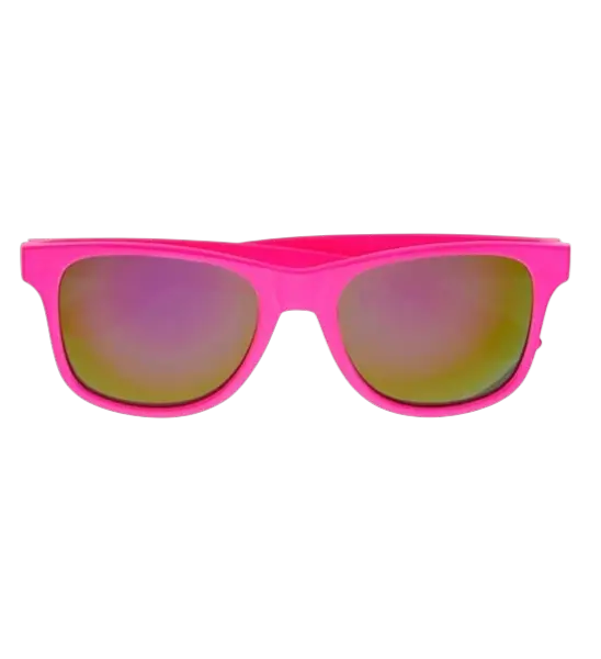 Gafas rosa neón años 80 - Lentes de espejo efecto Revo