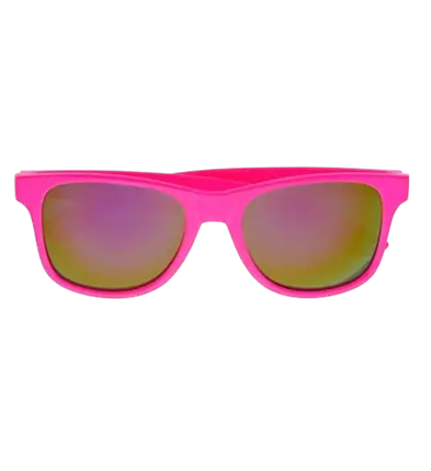 Gafas rosa neón años 80 - Lentes de espejo efecto Revo