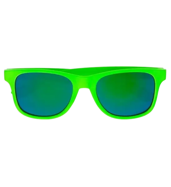 Gafas verde neón años 80 - Lentes de espejo efecto Revo
