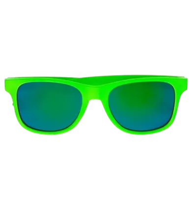 Gafas verde neón años 80 - Lentes de espejo efecto Revo