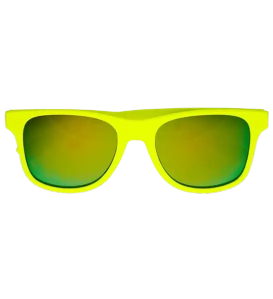 Gafas amarillo neón años 80 - Lentes de espejo efecto Revo