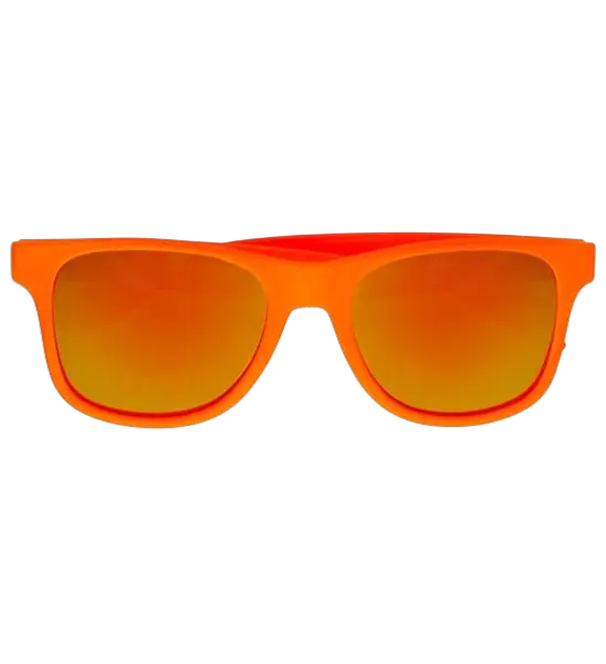 Gafas de sol naranja neón años 80 - Lentes espejadas efecto Revo