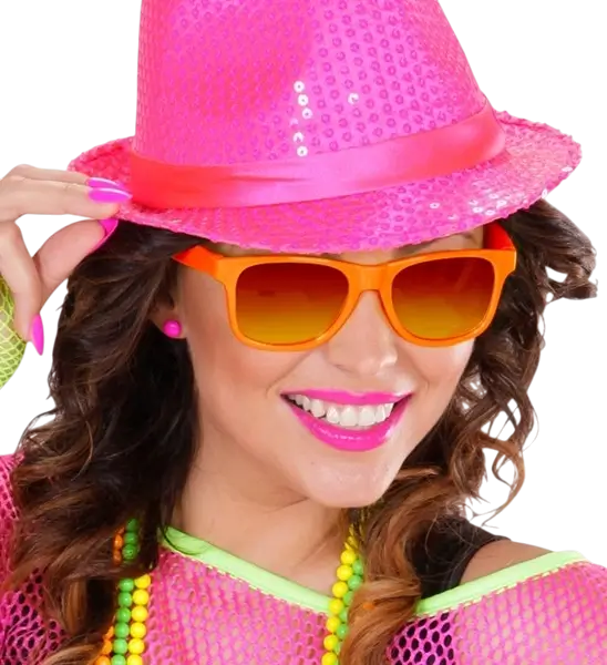 Gafas de sol naranja neón años 80 - Lentes espejadas efecto Revo