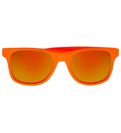 Gafas de sol naranja neón años 80 - Lentes espejadas efecto Revo