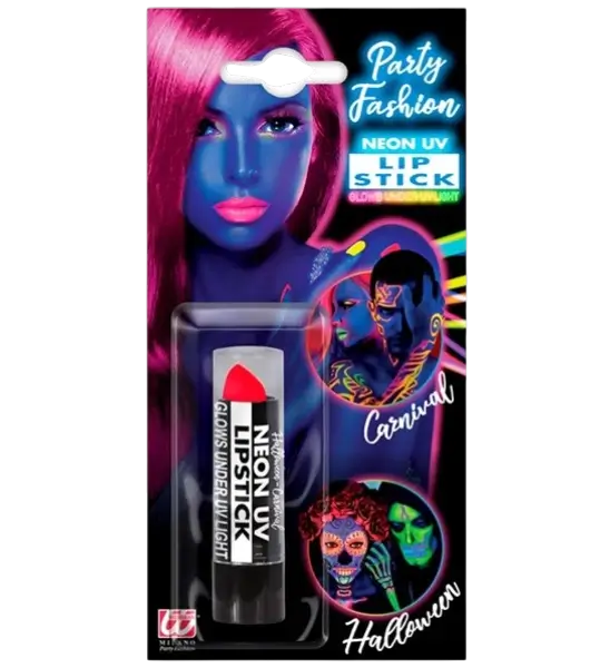 Barra de Labios Rosa Fluorescente UV - Halloween Carnaval Maquillaje Facial - 6 ml