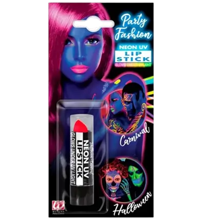 Barra de Labios Rosa Fluorescente UV - Halloween Carnaval Maquillaje Facial - 6 ml