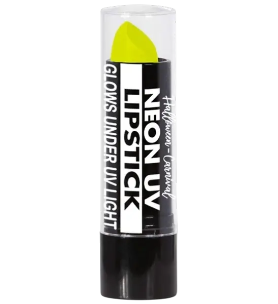 Barra de labios amarillo fluorescente UV - Halloween Carnaval Maquillaje Facial - 6 ml