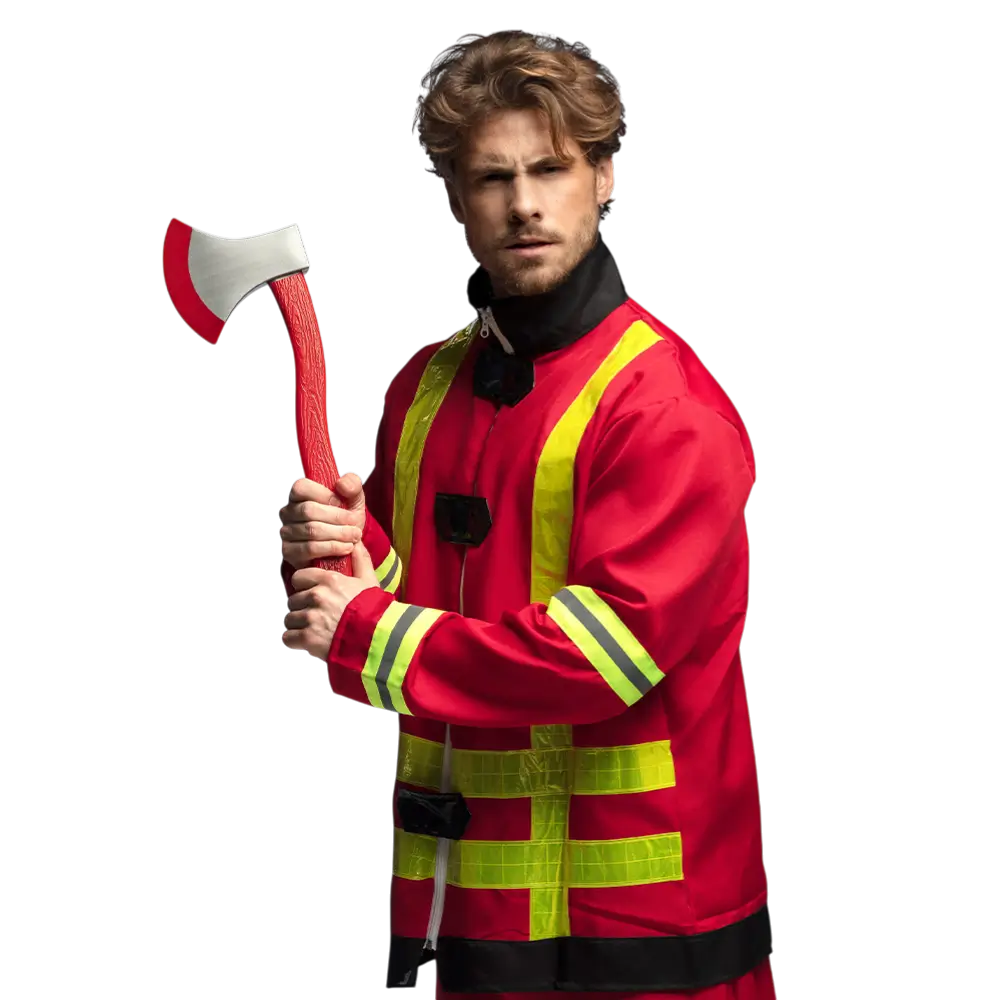 Hacha de bomberos simulada - Accesorio de disfraz de bombero