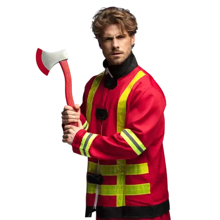 Hacha de bomberos simulada - Accesorio de disfraz de bombero
