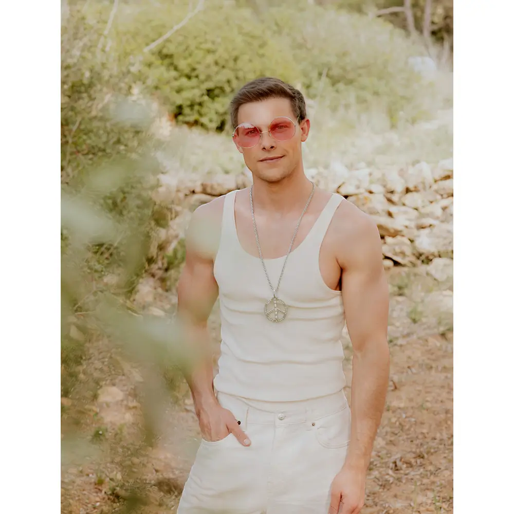 Collar Peace Hippie - Collier Symbole Paix Années 60