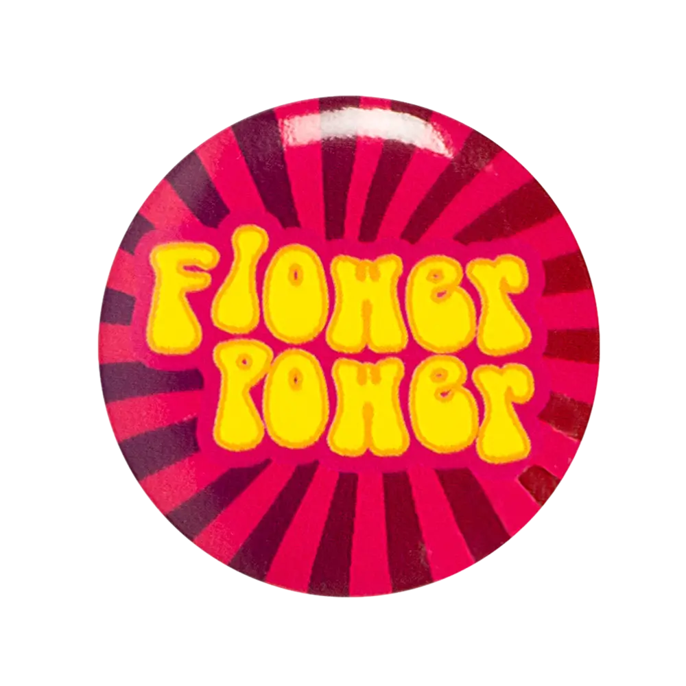 Lote de 4 chapas Hippie - Accesorios Flower Power