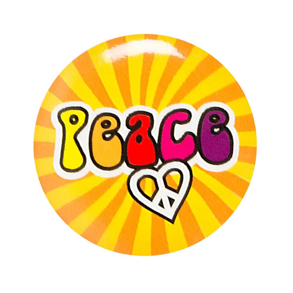 Lote de 4 chapas Hippie - Accesorios Flower Power